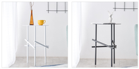 Table basse moderne ronde avec bout latéral en métal, pour le couloir, les meubles d'hôtel, vente en gros, livraison gratuite