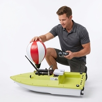 Bateau à appât télécommandé Yuerlang S80 à moteur brushless ultra-rapide pour eau salée, en plastique, 18 mph, portée 600 m, charge utile 5 kg