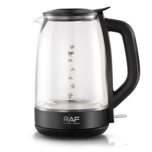 Bouilloire électrique thermostatée en verre avec anneau lumineux bleu, intérieur sans BPA, 2,0 L avec lampe LED - Product Image 3