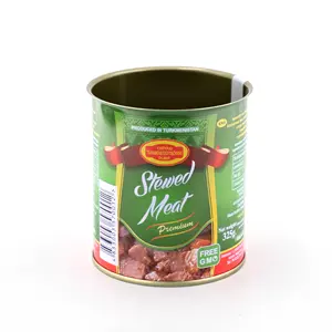 Konserve gıda ambalaj için 786 # renkli baskı 3 parça teneke kutu haşlanmış et konserve gıda