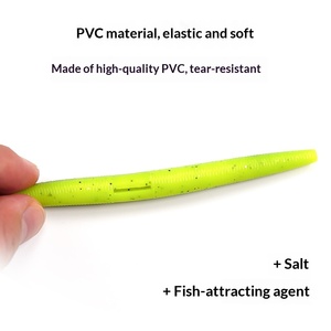 Señuelo blando de PVC tipo lombriz de 14 cm, invertido, sin plomo, de hundimiento lento, para pesca de lubina, tipo gusano de pan. - Product Image 2