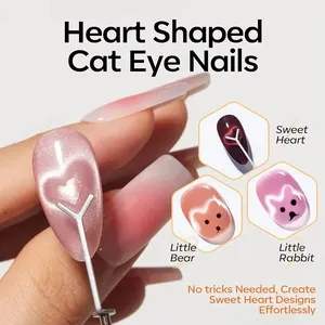 Juego de 6 Herramientas Magnéticas para Uñas, Efecto Ojo de Gato, Puntas Francesas, Imanes en Forma de Corazón, Herramientas para Esmalte de Uñas en Gel, Manicura - Product Image 4