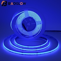 Bande LED flexible anti-éblouissement découpable RGB COB 810 840 LED 14W/M 10mm PCB, éclairage de meuble et d'escalier vert, rouge, bleu, jaune