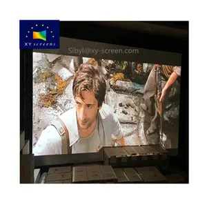 XY Screen HK80C fixed frame projection screen high gain fabric with WF1 Pro Max 4k for top theater
