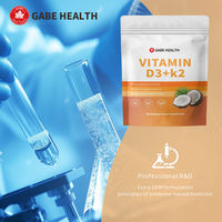 Huile de noix de coco Vitamine D3 K2 MK7 en gélules sans soja, sans gluten, complément pour adultes, renforcement osseux, soutien immunitaire, absorption du calcium