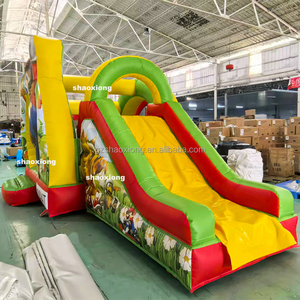 Château gonflable commercial d'extérieur pour enfants et tout-petits, château gonflable à thème de dessin animé avec toboggan, maison de rebond gonflable avec souffleur - Product Image 6