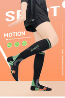 Chaussettes de compression LINGTU Factory avec logo personnalisé, longues, jusqu'au genou, pour la course à pied, le cyclisme, la gym, pour les gonflements