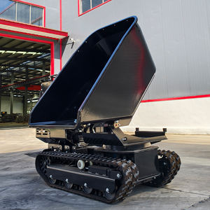 Новые продукты 1 тонный фронтальный погрузчик с гидравлическим дизельным двигателем мини-самосвал с вращением 260 ° ковш небольшой самосвал - Product Image 4