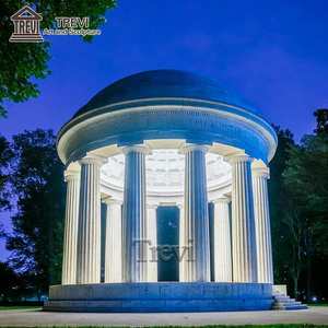 TREVI Luxe Wit Marmeren Herdenkingspaviljoen voor Buiten, Openbaar Monument, Tuinpaviljoen - Product Image 2