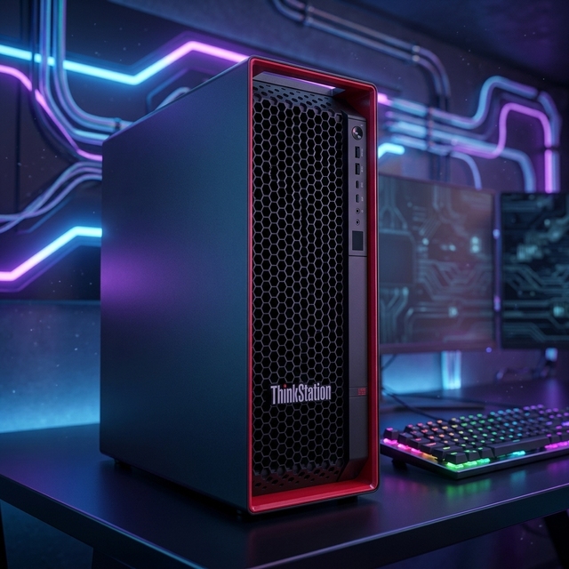 ThinkStation P5 Tower Workstation W3-2423 2.1G 6C/16G-DDR5/2T SATA for Design/film Special Effect/medical Research Workstation