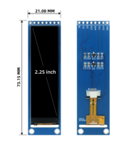 Modul LCD TFT 2,25 inci ST7789 76x284 262K Warna Antarmuka SPI 4-Kabel Konektor 8-Pin Pengontrol Layar IPS Suhu Operasi