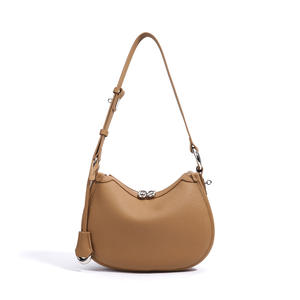 Nuevo Bolso Bandolera en Forma de Media Luna, Estilo Clásico y Moderno para Mujer, Bolso de Mano de Cuero de Grano Completo Premium - Product Image 4