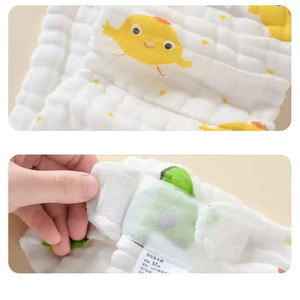 ผ้าอ้อมแบบซักระบายอากาศได้ดีสำหรับเด็กทารกแรกเกิดผ้าโปร่งใช้ซ้ำได้ผ้าโปร่งฟองนุ่ม12ชั้นแบบปรับแต่งได้ - Product Image 4