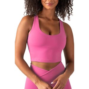 Soutien-gorge de sport personnalisé pour femme, débardeur court dos nageur, anti-transpiration, respirant, pour yoga, gym, entraînement, sans couture, séchage rapide, en Spandex - Product Image 1