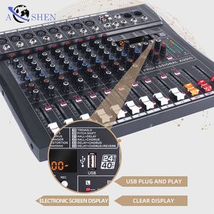 Atacado Profissional 8 Canais DSP áudio mixer Digital Effector Stage <span class=keywords><strong>Controller</strong></span> KTV <span class=keywords><strong>DJ</strong></span> Mixer - Product Image 5