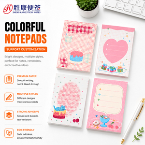 Custom Size Colorful Waterproof Sticky Notes Self Adhesive <b>Memo</b> <b>Pads</b> Cute Decorative Notepads Stationery for Office and School - Product Image 1