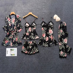 ชุดนอนสตรีทรงหลวมและสวมใส่สบายมีเชือกยาวห้าชิ้นสำหรับใส่อยู่บ้านไซส์ใหญ่พิเศษ - Product Image 6