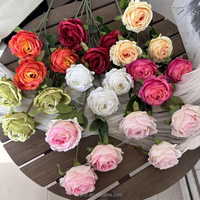 Mur floral artificiel de roses anglaises pour mariage, décorations artisanales de fleurs artificielles, toile de fond extérieure, vente en gros