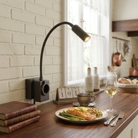 Lampe LED portable pour chambre d'hôtel, prise murale européenne, lumière flexible à commande tactile progressive, USB C, lampe de chevet pour la lecture nocturne