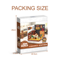 Kit de construction de maison de café miniature DIY, ensemble de blocs de construction, puzzle 3D avec outils de café détaillés, décoration de bureau créative, cadeau pour les amateurs