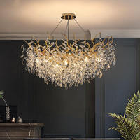 Nouvelle version améliorée, luminaires suspendus modernes de haute qualité, lustre en forme de branche d'arbre en cristal pour la décoration du salon