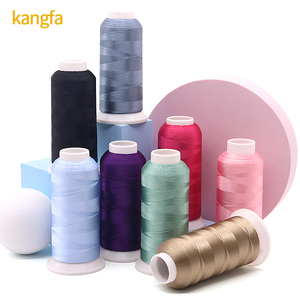 Sợi Polyester nhuộm 100% Chất lượng cao 120D/2 sợi thêu vàng đỏ cho máy thêu - Product Image 4