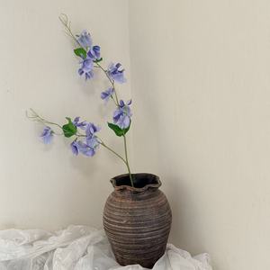 Composition <span class=keywords><strong>florale</strong></span> artificielle de pois doux à longues tiges pour mariage, décoration de chemin d'allée, accessoire de photographie - Product Image 5