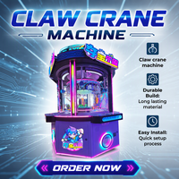 Machine à griffes à monnayeur couleur personnalisée, machine de jeu d'arcade intérieure pour enfants, distributeur de cadeaux et de prix