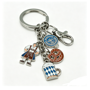 Customized Zinc Alloy Vintage Munich Oktoberfest Keychains German Festival Souvenirs and Gifts for Beer Lovers - Product Image 2