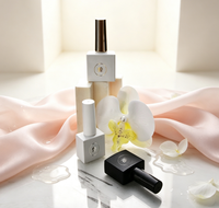 Flacon carré vide pour vernis à ongles UV, couleur personnalisée, avec pinceau