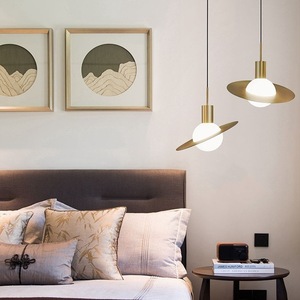 Lámpara Colgante Minimalista de Vidrio Redonda E27 LED Luz Blanca Cálida para Hoteles, Casas de Huéspedes, Dormitorios, Bares, Restaurantes - Product Image 4
