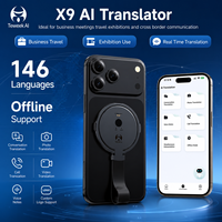 Mini traducteur linguistique IA 146 langues, traduction vocale, photo, texte en temps réel, appareil d'appel vidéo hors ligne pour les voyages d'affaires