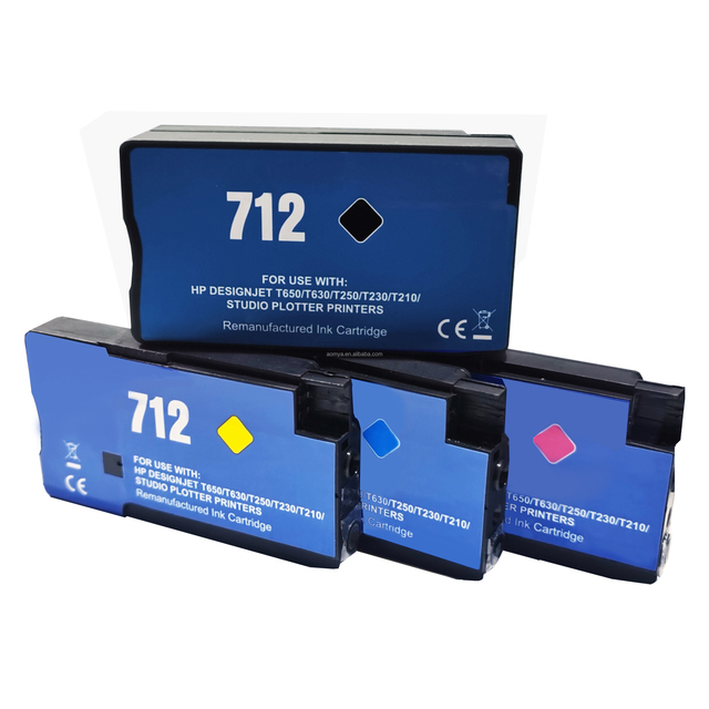 Compatible Ink Cartridges 712 for HPQ Designjet T650/t630/t250/t230/t210 100ml