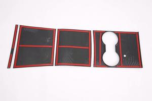 Couverture en plastique de console centrale de voiture de fibre de carbone pour des panneaux de Tesla 2019 modèle 3 - Product Image 2