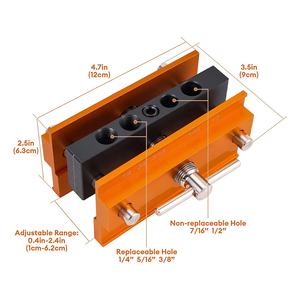 סגסוגת אלומיניום תעשייתית מסגסוגת אלומיניום עצמית מרכזי doweling Jig עבודה כלי עבודה צעד תרגיל מדריך תוכים ערכת oem להתאמה אישית - Product Image 4