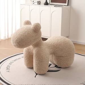 Silla de Peluche con Forma de Pony, Sofá de Animales de Peluche para Niños y Adultos, Asiento Suave con Tela de Felpa de Algodón - Product Image 1