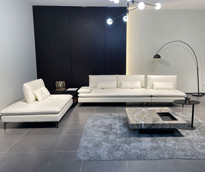 Escenario de Rochburg francés italiano antes y después de mover el poste Villa Apartamento grande Sofá de cuero profundo para sentarse ancho - Product Image 6