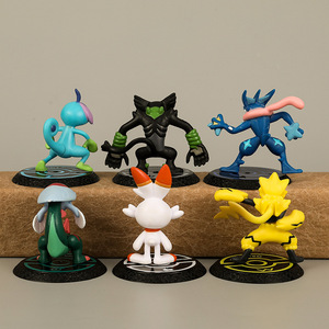 6 unids/set Anime Pokemones <span class=keywords><strong>Greninja</strong></span> colección PVC Modelo figura de acción animación Linda muñeca Juguetes - Product Image 2