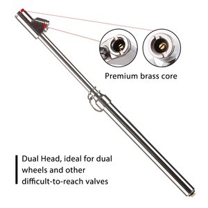 Manómetro <span class=keywords><strong>de</strong></span> aire <span class=keywords><strong>de</strong></span> alta resistencia personalizado, manómetro <span class=keywords><strong>de</strong></span> presión <span class=keywords><strong>de</strong></span> neumáticos <span class=keywords><strong>de</strong></span> Gage <span class=keywords><strong>de</strong></span> servicio automático, con doble cabezal recto a pie - Product Image 2