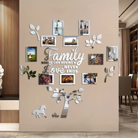 Autocollant mural miroir acrylique DIY, cadre photo 3D, décoration murale, combinaison de cadres photo acryliques auto-adhésifs DIY pour la maison