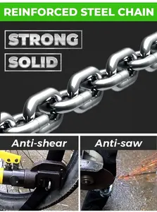 Nueva llegada al aire libre <span class=keywords><strong>antirrobo</strong></span> impermeable <span class=keywords><strong>bicicleta</strong></span> cadena Bloqueo de alta seguridad proteger 120db alarma cadena <span class=keywords><strong>bicicleta</strong></span> bloqueo - Product Image 6