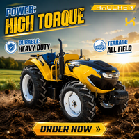 Tracteur agricole à roues CE Euro 5 Diesel pour labour, travail du sol et culture 4x4