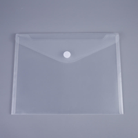 Enveloppe en plastique transparente format A4 avec fermeture à pression pour organiser les papiers et les reçus