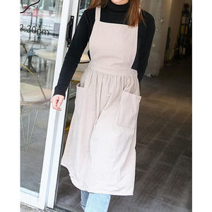 8283 qualité supérieure Style <span class=keywords><strong>japonais</strong></span> coton <span class=keywords><strong>lin</strong></span> croix dos <span class=keywords><strong>tablier</strong></span> avec 2 poches pour la cuisine jardinage femmes coton <span class=keywords><strong>lin</strong></span> <span class=keywords><strong>tablier</strong></span> - Product Image 5