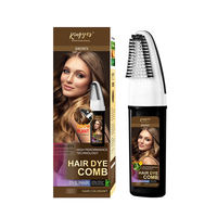 Shampoo colorant capillaire noir sans ammoniaque de haute qualité, le peigne magique noir pour la coloration des cheveux à domicile