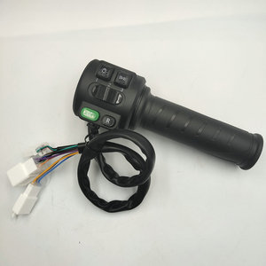 Acelerador para Bicicleta Eléctrica con Interruptor Integrado Conjunto de Manillar para Control de Velocidad Puños para Scooter + Botón de <span class=keywords><strong>3</strong></span> Velocidades para Luz y Bocina - Product Image 4