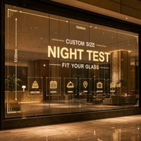 Écran LED transparent sur mesure pour mur en verre de hall d'hôtel, projet commercial en verre