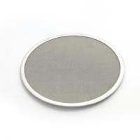 Filter Logam Berpori Baja Tahan Karat, Cakram Filter Lubang Persegi, Jaring Logam Anyaman Multilayer dengan Tepi Aluminium