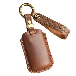 Pour <span class=keywords><strong>KIA</strong></span> K9 clé de voiture FOB chaîne anneaux étui en peau de vache Agent de livraison directe - Product Image 6