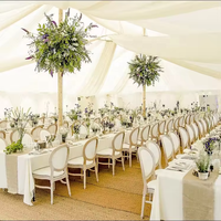 Chaise de salle à manger Louis en bois à dossier rond, confortable et à prix abordable, idéale pour les banquets et mariages